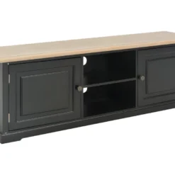 Meuble Télé Buffet Tv Télévision Design Pratique Noir 120 Cm Bois 2502205