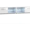 Meuble TV Design LEON II XXL, 2 Mètres, 2 Portes Et 4 Niches, Coloris Blanc + LED 2 Meuble TV Design LEON II XXL, 2 Mètres, 2 Portes Et 4 Niches, Coloris Blanc + LED -Pas Cher Mobiliora Magasin meuble tv 8921899