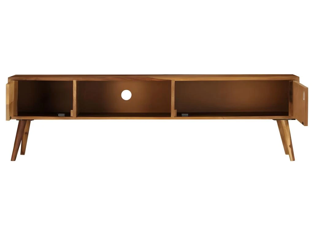 Meuble Télé Buffet Tv Télévision Design Pratique 140 Cm Bois Solide De Sesham 2502071/2 5 Meuble Télé Buffet Tv Télévision Design Pratique 140 Cm Bois Solide De Sesham 2502071/2 – Image 3