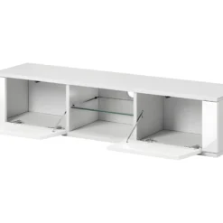 Meuble TV Design PARIS-HIT 140 Cm, 2 Portes Et 2 Niches, Coloris Noir Mat Et Noir Brillant 8 Meuble TV Design PARIS-HIT 140 Cm, 2 Portes Et 2 Niches, Coloris Noir Mat Et Noir Brillant -Pas Cher Mobiliora Magasin meuble tv 8922679