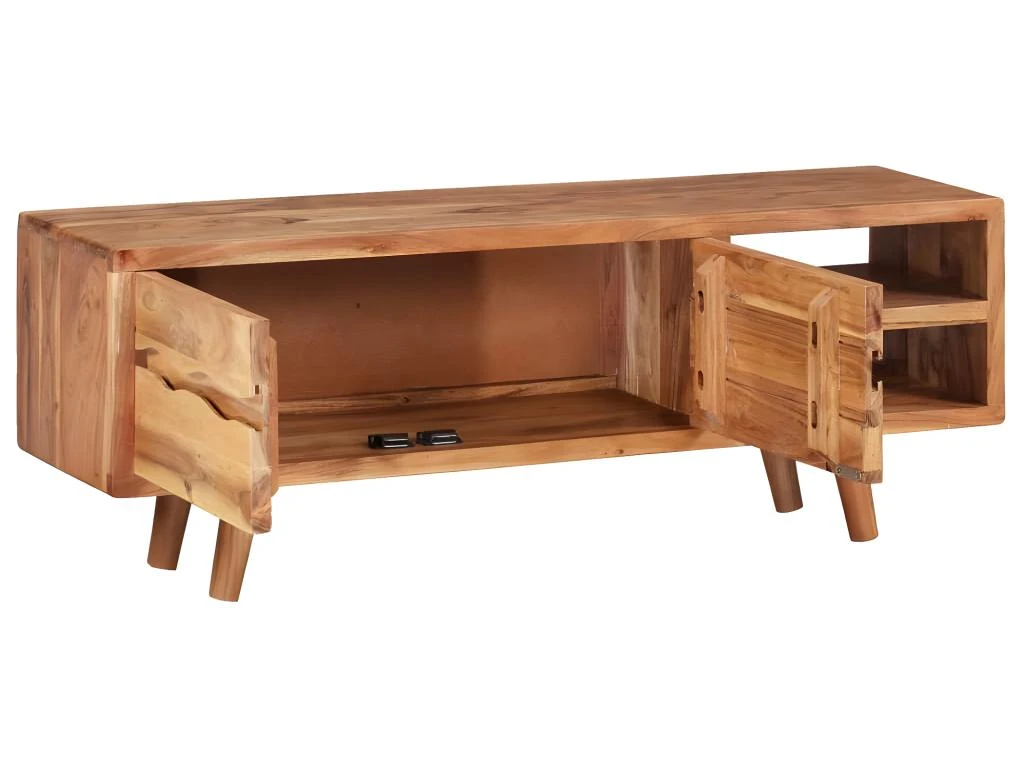 Meuble Télé Buffet Tv Télévision Design Pratique Bois D'acacia Avec Portes Sculptées 117 Cm 2502119 6 Meuble Télé Buffet Tv Télévision Design Pratique Bois D'acacia Avec Portes Sculptées 117 Cm 2502119 – Image 4