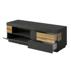Meuble TV 160cm Collection KILES. Coloris Gris Anthracite Et Chêne. Style Design. 9 Meuble TV 160cm Collection KILES. Coloris Gris Anthracite Et Chêne. Style Design. -Pas Cher Mobiliora Magasin meuble tv 8923253