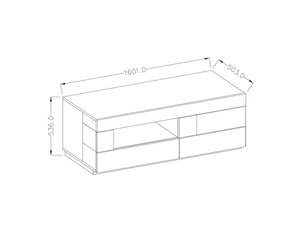 Meuble TV 160cm Collection KILES. Coloris Gris Anthracite Et Chêne. Style Design. 6 Meuble TV 160cm Collection KILES. Coloris Gris Anthracite Et Chêne. Style Design. – Image 4
