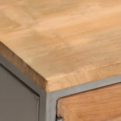 Meuble Télé Buffet Tv Télévision Design Pratique Teck Recyclé Et Acier 120 Cm 2502215 -Pas Cher Mobiliora Magasin meuble tv 8923265