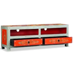 Meuble Télé Buffet Tv Télévision Design Pratique Bois De Manguier Massif Peint à La Main 2502150 -Pas Cher Mobiliora Magasin meuble tv 8923283