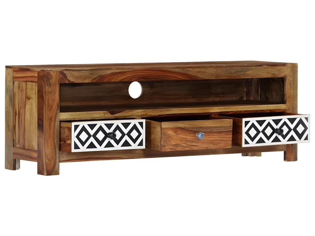 Meuble Télé Buffet Tv Télévision Design Pratique 120 Cm Bois De Sesham Solide 2502059 7 Meuble Télé Buffet Tv Télévision Design Pratique 120 Cm Bois De Sesham Solide 2502059 – Image 5