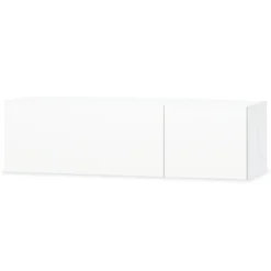 Meuble Télé Buffet Tv Télévision Design Pratique Aggloméré 120 Cm Blanc Brillant 2502058