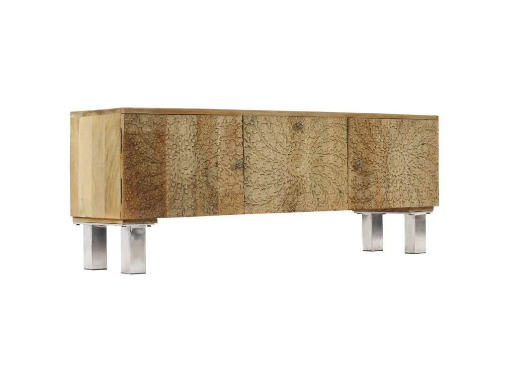 Meuble Télé Buffet Tv Télévision Design Pratique Bois De Manguier Massif 118 Cm 2502135 3 Meuble Télé Buffet Tv Télévision Design Pratique Bois De Manguier Massif 118 Cm 2502135