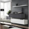 Ensemble Meubles De Salon SWITCH SBII Design, Coloris Blanc Et Gris Brillant. -Pas Cher Mobiliora Magasin meuble tv 8923877