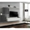 Ensemble Meuble Salon SWITCH V Design, Coloris Blanc Et Gris Brillant. 2 Ensemble Meuble Salon SWITCH V Design, Coloris Blanc Et Gris Brillant. -Pas Cher Mobiliora Magasin meuble tv 8923947