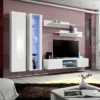 Ensemble Meuble TV FLY O4 Avec LED. Coloris Blanc. Meuble Suspendu Design Pour Votre Salon. -Pas Cher Mobiliora Magasin meuble tv 8924515