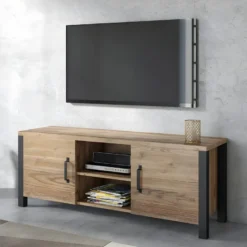 Ensemble De 3 Meubles De Salon Collection DARWIN. Couleur épicéa Et Noir. -Pas Cher Mobiliora Magasin meuble tv 8925063