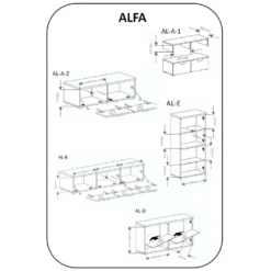 Ensemble De Meubles De Salon,TV, Ilumin.LED, Blanc Mate/Noir Laque, 250x194x42cm 10 Ensemble De Meubles De Salon,TV, Ilumin.LED, Blanc Mate/Noir Laque, 250x194x42cm -Pas Cher Mobiliora Magasin meuble tv 9493173