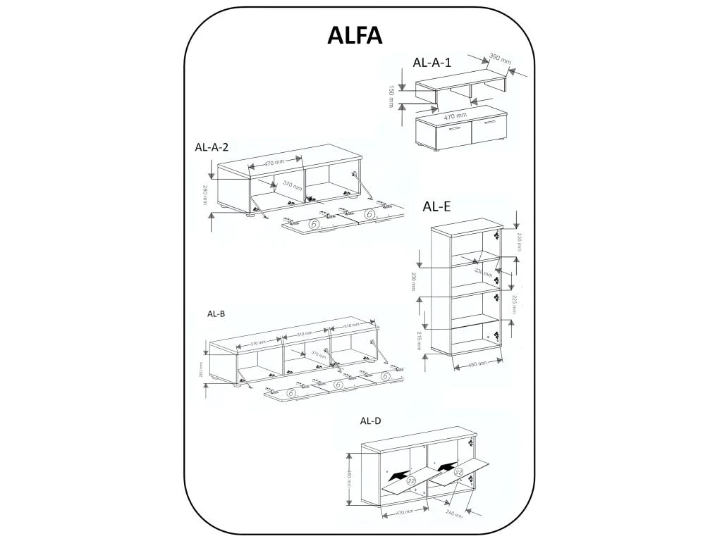 Ensemble De Meubles De Salon,TV, Ilumin.LED, Blanc Mate/Noir Laque, 250x194x42cm 6 Ensemble De Meubles De Salon,TV, Ilumin.LED, Blanc Mate/Noir Laque, 250x194x42cm – Image 4