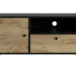 Meuble TV En Mélaminé Coloris Noir / Gris - Longueur 110 X Profondeur 40 X Hauteur 55 Cm 9 Meuble TV En Mélaminé Coloris Noir / Gris - Longueur 110 X Profondeur 40 X Hauteur 55 Cm -Pas Cher Mobiliora Magasin meuble tv 9493705