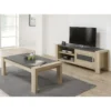 IRIS - Meuble TV 1 Porte Coulissante Imitation Bois -Pas Cher Mobiliora Magasin meuble tv 9494245