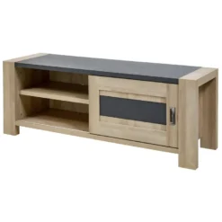 IRIS - Meuble TV 1 Porte Coulissante Imitation Bois 9 IRIS - Meuble TV 1 Porte Coulissante Imitation Bois -Pas Cher Mobiliora Magasin meuble tv 9494249