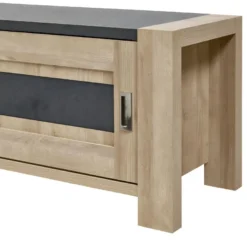 IRIS - Meuble TV 1 Porte Coulissante Imitation Bois 10 IRIS - Meuble TV 1 Porte Coulissante Imitation Bois -Pas Cher Mobiliora Magasin meuble tv 9494251