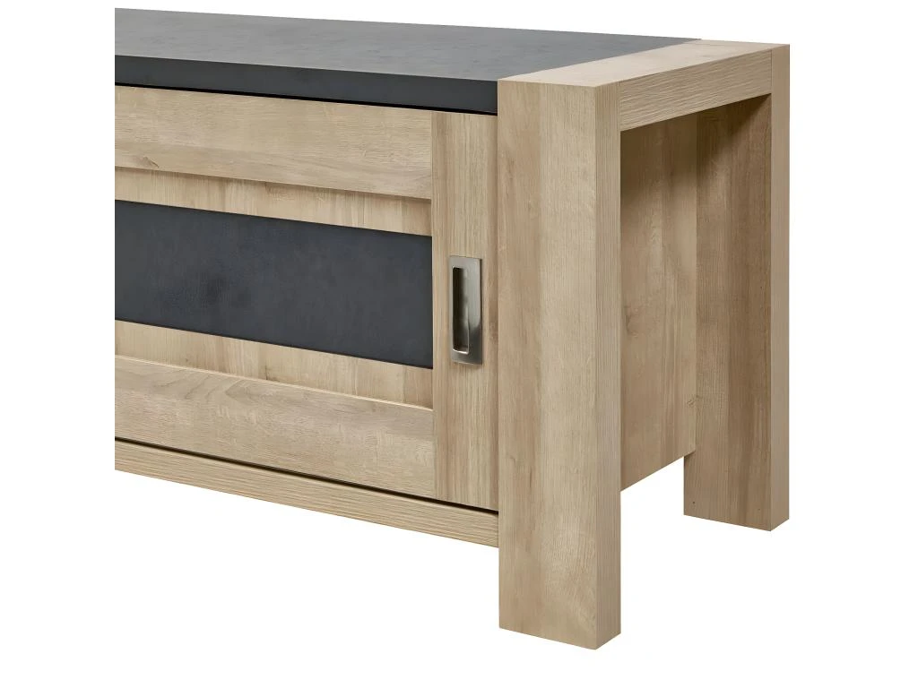 IRIS - Meuble TV 1 Porte Coulissante Imitation Bois 6 IRIS - Meuble TV 1 Porte Coulissante Imitation Bois – Image 4