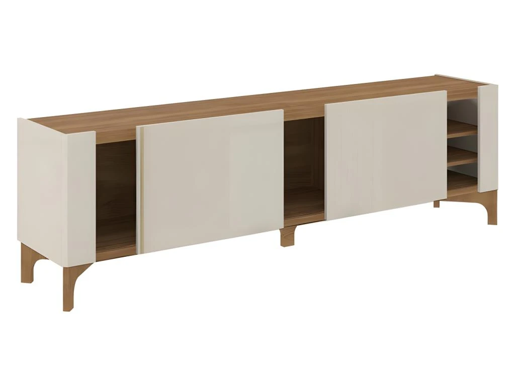 Meuble TV 203 Cm TV 72 Pouces Blanc Chêne 5 Meuble TV 203 Cm TV 72 Pouces Blanc Chêne – Image 3