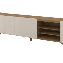 Meuble TV 203 Cm TV 72 Pouces Blanc Chêne 10 Meuble TV 203 Cm TV 72 Pouces Blanc Chêne -Pas Cher Mobiliora Magasin meuble tv 9495233
