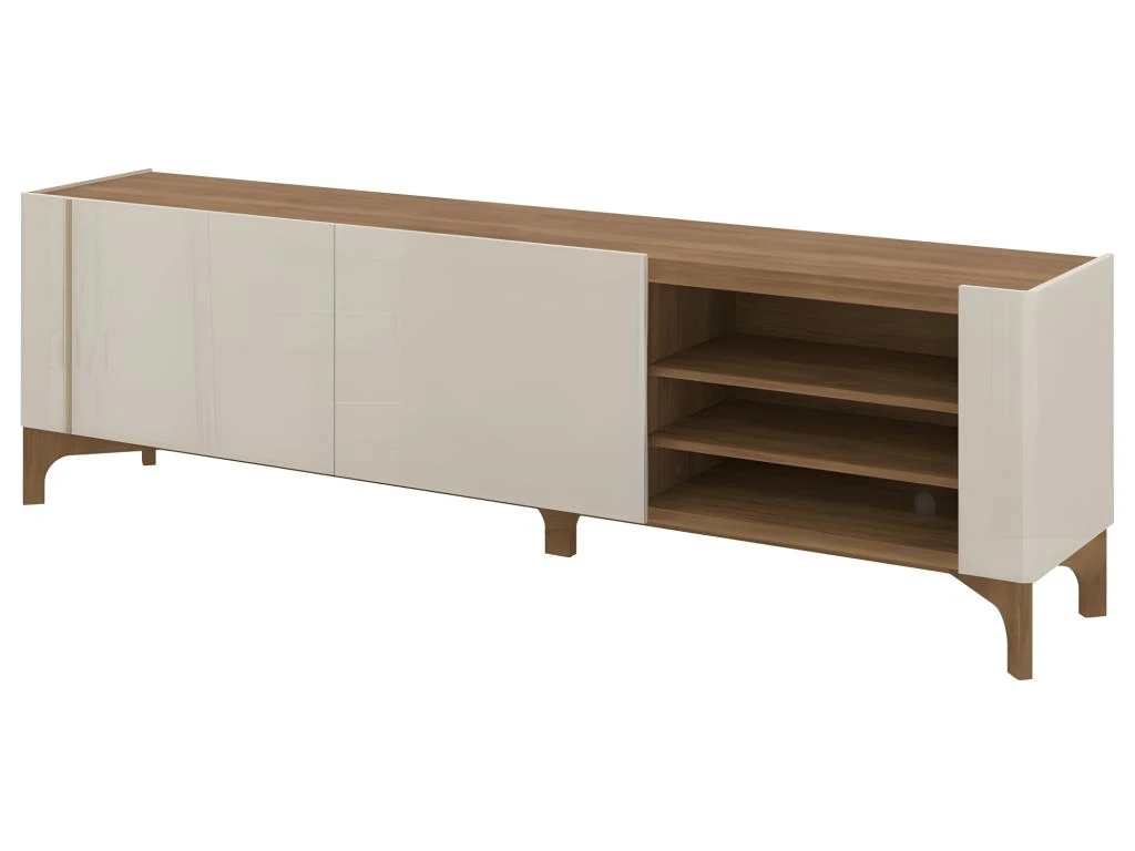 Meuble TV 203 Cm TV 72 Pouces Blanc Chêne 6 Meuble TV 203 Cm TV 72 Pouces Blanc Chêne – Image 4