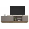 Meuble TV 75 Pouces 3 Portes Chêne Et Taupe -Pas Cher Mobiliora Magasin meuble tv 9498979