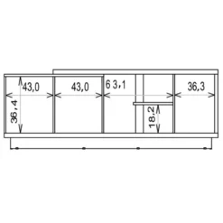 Meuble TV 75 Pouces 3 Portes Chêne Et Taupe 11 Meuble TV 75 Pouces 3 Portes Chêne Et Taupe -Pas Cher Mobiliora Magasin meuble tv 9498987