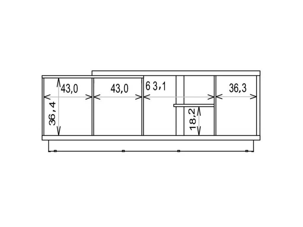 Meuble TV 75 Pouces 3 Portes Chêne Et Taupe 7 Meuble TV 75 Pouces 3 Portes Chêne Et Taupe – Image 5