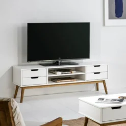 Meuble Tv Baku 1 Porte Et 2 Tiroir Couleur Blanc, 140 Cm 11 Meuble Tv Baku 1 Porte Et 2 Tiroir Couleur Blanc, 140 Cm -Pas Cher Mobiliora Magasin meuble tv 9499003