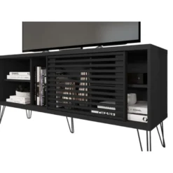 Meuble TV 55 Pouces Noir Pieds Métal -Pas Cher Mobiliora Magasin meuble tv 9499205