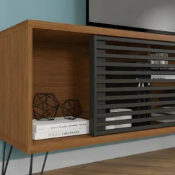 Meuble TV 72 Pouces Chêne Foncé Et Noir -Pas Cher Mobiliora Magasin meuble tv 9499375