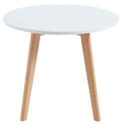Table Enfant En MDF Et Hêtre - Blanc Et Naturel - LOULOUNE -Pas Cher Mobiliora Magasin table a manger 12510723