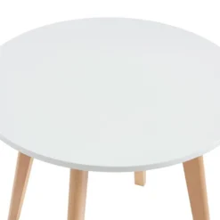Table Enfant En MDF Et Hêtre - Blanc Et Naturel - LOULOUNE -Pas Cher Mobiliora Magasin table a manger 12510727