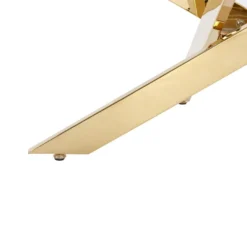 Table Basse En Verre Trempé Et Métal Doré - Transparent - COSIMA -Pas Cher Mobiliora Magasin table a manger 18364973