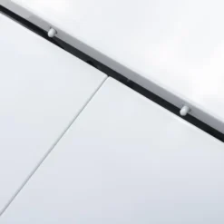 Table Extensible Et Relevable 2 En 1 - MDF Et Acier Inoxydable - Naturel Et Blanc - CAPANI -Pas Cher Mobiliora Magasin table a manger 19528155