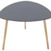 Table à Café Gris Foncé En MDF Et Chêne - Dim : L. 60 X L. 60 X H. 45 Cm 2 Table à Café Gris Foncé En MDF Et Chêne - Dim : L. 60 X L. 60 X H. 45 Cm -Pas Cher Mobiliora Magasin table basse 10010999