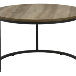 Set De 2 Tables Basses Christchurch Rondes Gigognes Effet Bois [en.casa] -Pas Cher Mobiliora Magasin table basse 10012005