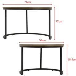 Set De 2 Tables Basses Christchurch Rondes Gigognes Effet Bois [en.casa] -Pas Cher Mobiliora Magasin table basse 10012007