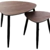 Set De 2 Tables Basses Coloris Marron En Bois -Pas Cher Mobiliora Magasin table basse 10016395