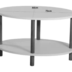 Table Basse Ovale Højreby 43 X 70 X 44 Cm Effet Bois [en.casa] -Pas Cher Mobiliora Magasin table basse 10017217