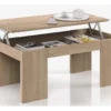 Table Basse à Plateau Relevable Coloris Chêne Canadien - Dim : 100 X 50 X 42 Cm -Pas Cher Mobiliora Magasin table basse 10151625