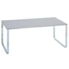 SAMIRA - Table Basse Rectangulaire Grise Plateau Verre -Pas Cher Mobiliora Magasin table basse 10532875