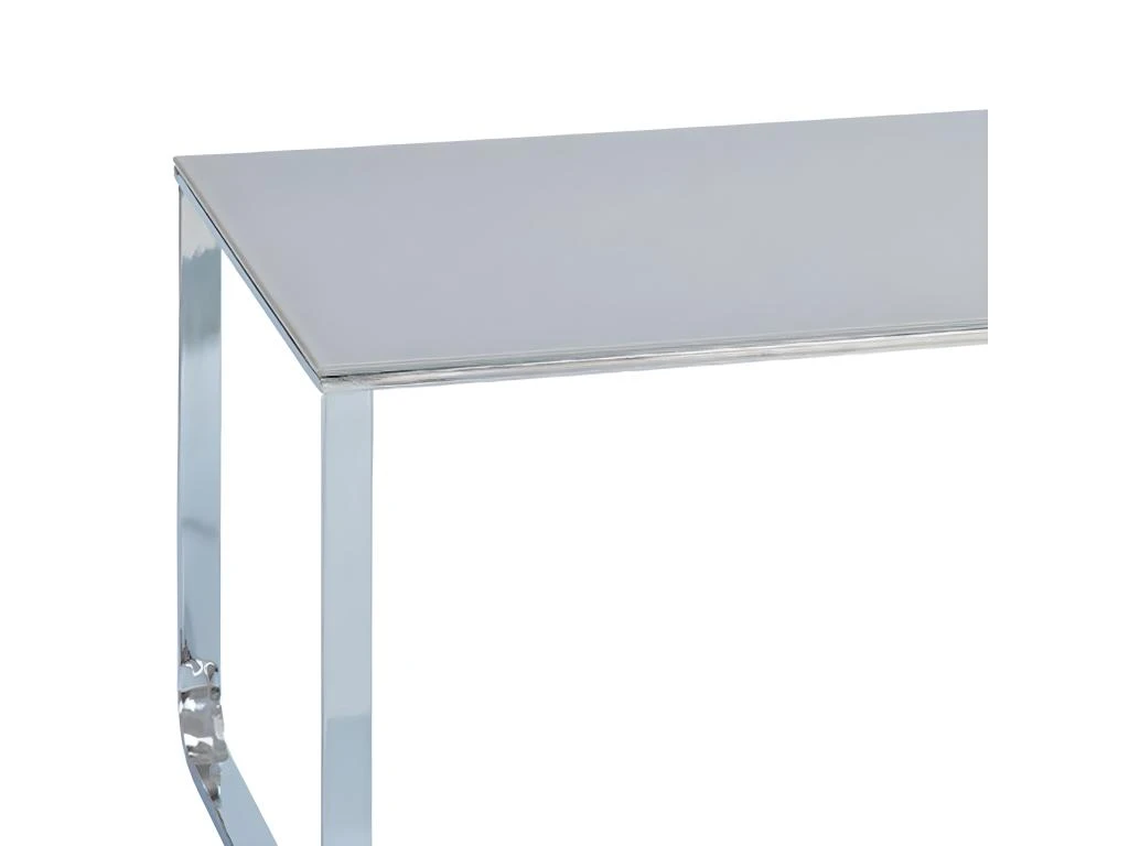 SAMIRA - Table Basse Rectangulaire Grise Plateau Verre 4 SAMIRA - Table Basse Rectangulaire Grise Plateau Verre – Image 2