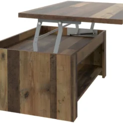 Table Basse Avec Plateau Relevable Effet Bois Vieilli - BUCK -Pas Cher Mobiliora Magasin table basse 10567975