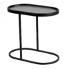 KERIA - Table D'Appoint Ovale Aspect Céramique Grise -Pas Cher Mobiliora Magasin table basse 10672541
