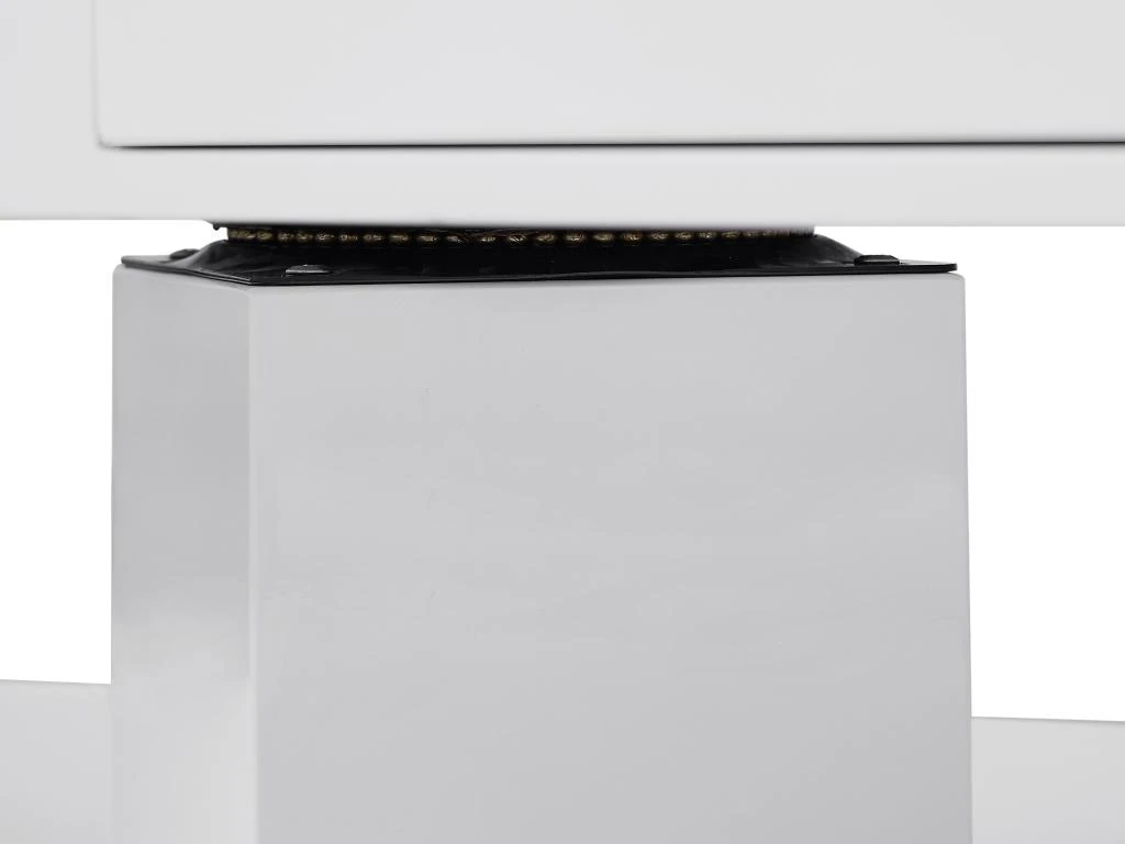 Table Basse Avec Plateau Pivotant, 2 Tiroirs Et 2 Niches - MDF - Blanc Laqué - ILYA 9 Table Basse Avec Plateau Pivotant, 2 Tiroirs Et 2 Niches - MDF - Blanc Laqué - ILYA – Image 7