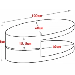 Table Basse Avec Plateau Pivotant - MDF - Naturel Et Blanc - VITALY 23 Table Basse Avec Plateau Pivotant - MDF - Naturel Et Blanc - VITALY -Pas Cher Mobiliora Magasin table basse 10727901