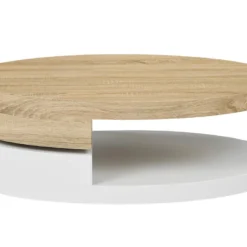 Table Basse Avec Plateau Pivotant - MDF - Naturel Et Blanc - VITALY 16 Table Basse Avec Plateau Pivotant - MDF - Naturel Et Blanc - VITALY -Pas Cher Mobiliora Magasin table basse 10727903