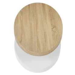 Table Basse Avec Plateau Pivotant - MDF - Naturel Et Blanc - VITALY 20 Table Basse Avec Plateau Pivotant - MDF - Naturel Et Blanc - VITALY -Pas Cher Mobiliora Magasin table basse 10727907